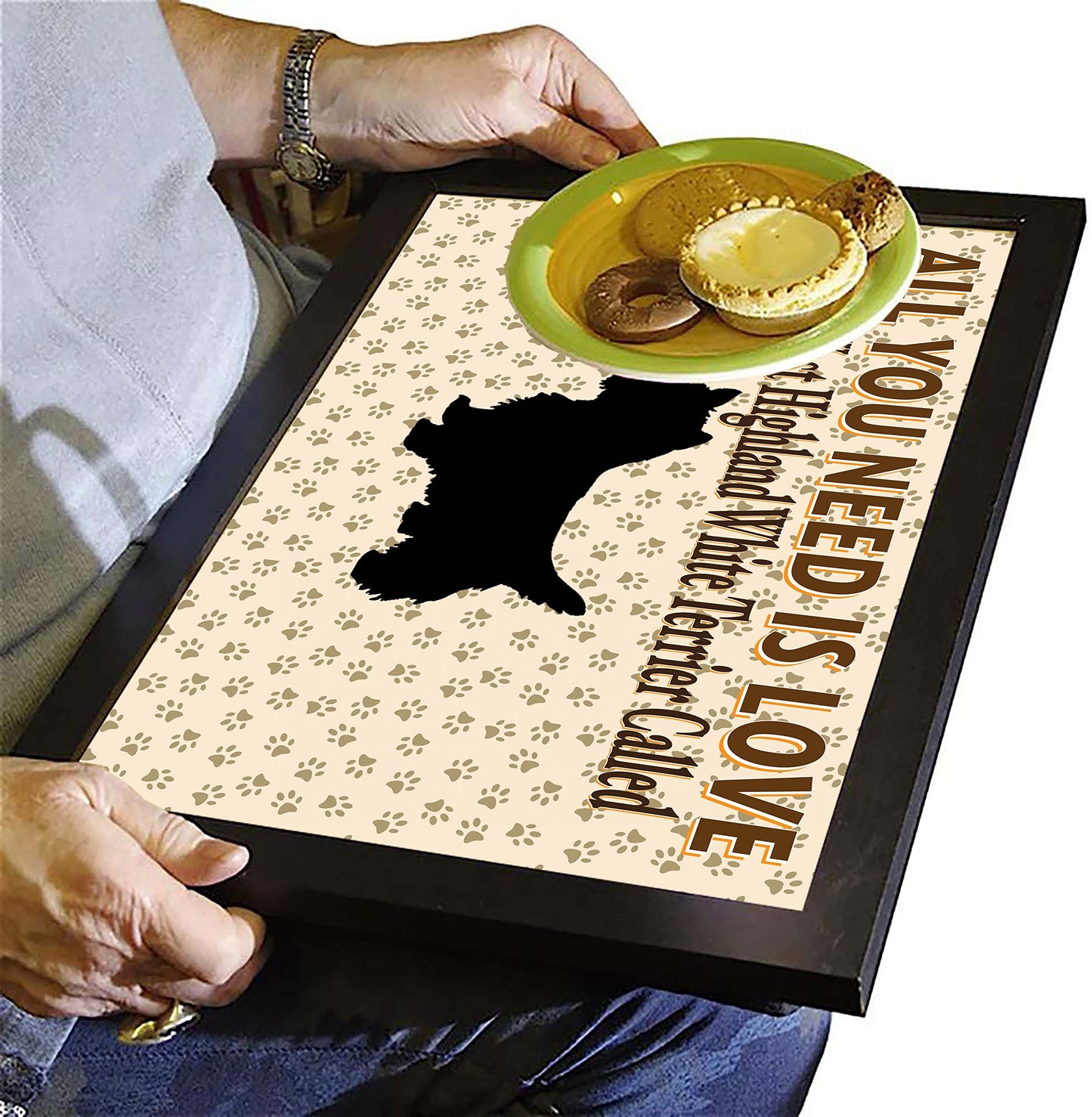All You Need Is Love West Highland Terrier Personalised Dog Breed Cushion Lap Tray Bean Bag Gift