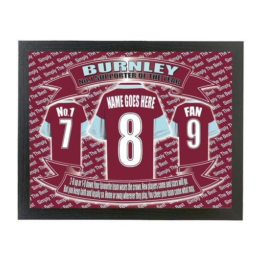 Burnley Football Shirt Personalised Picture Gift
