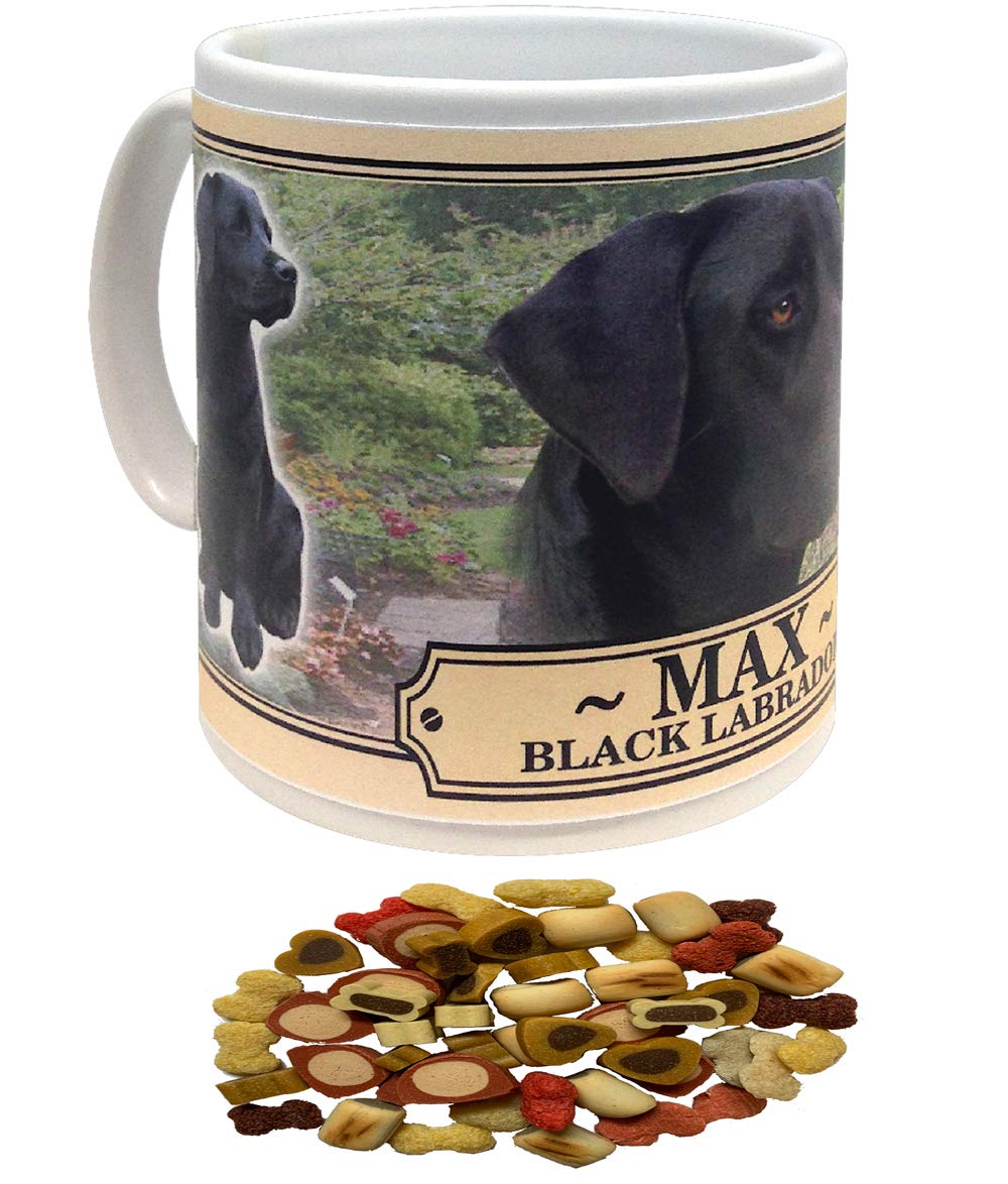 Black Labrador Personalised Dog Breed Gift Mug with Treats
