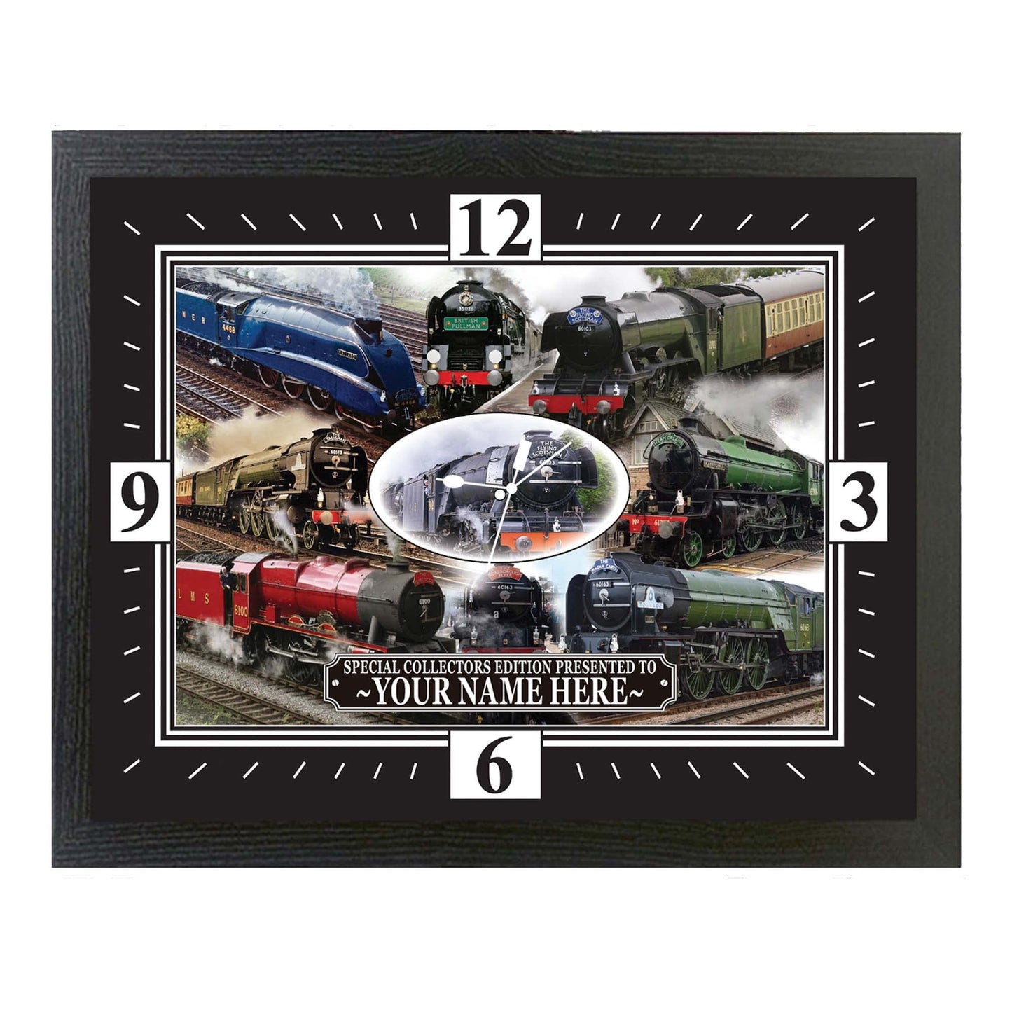 Classic Steam Locomotive Train Iconic Personalised Wall Clock