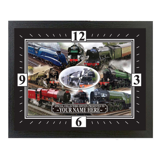 Classic Steam Locomotive Train Iconic Personalised Wall Clock