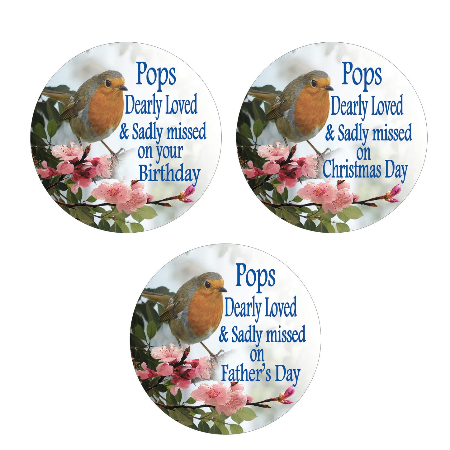 Robin Remembrance Dad – Granddad – Pops – Son – Brother - Uncle Memorial Ceramic Hanging Decoration For Any Occasion - Father’s Day - Birthday - Christmas