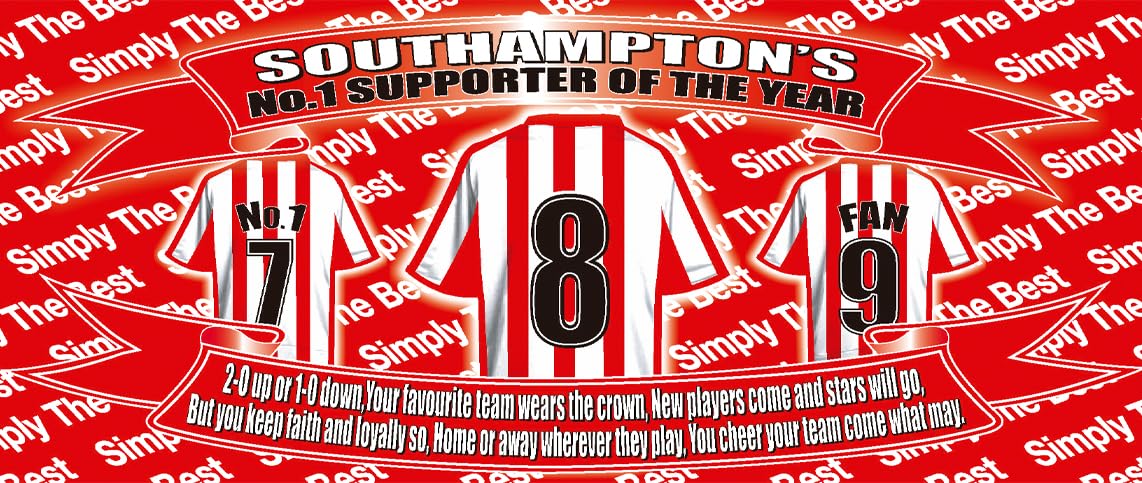 South(ampton) Football Shirt Silver Aluminium Two Lid Unisex Water Bottle Gift