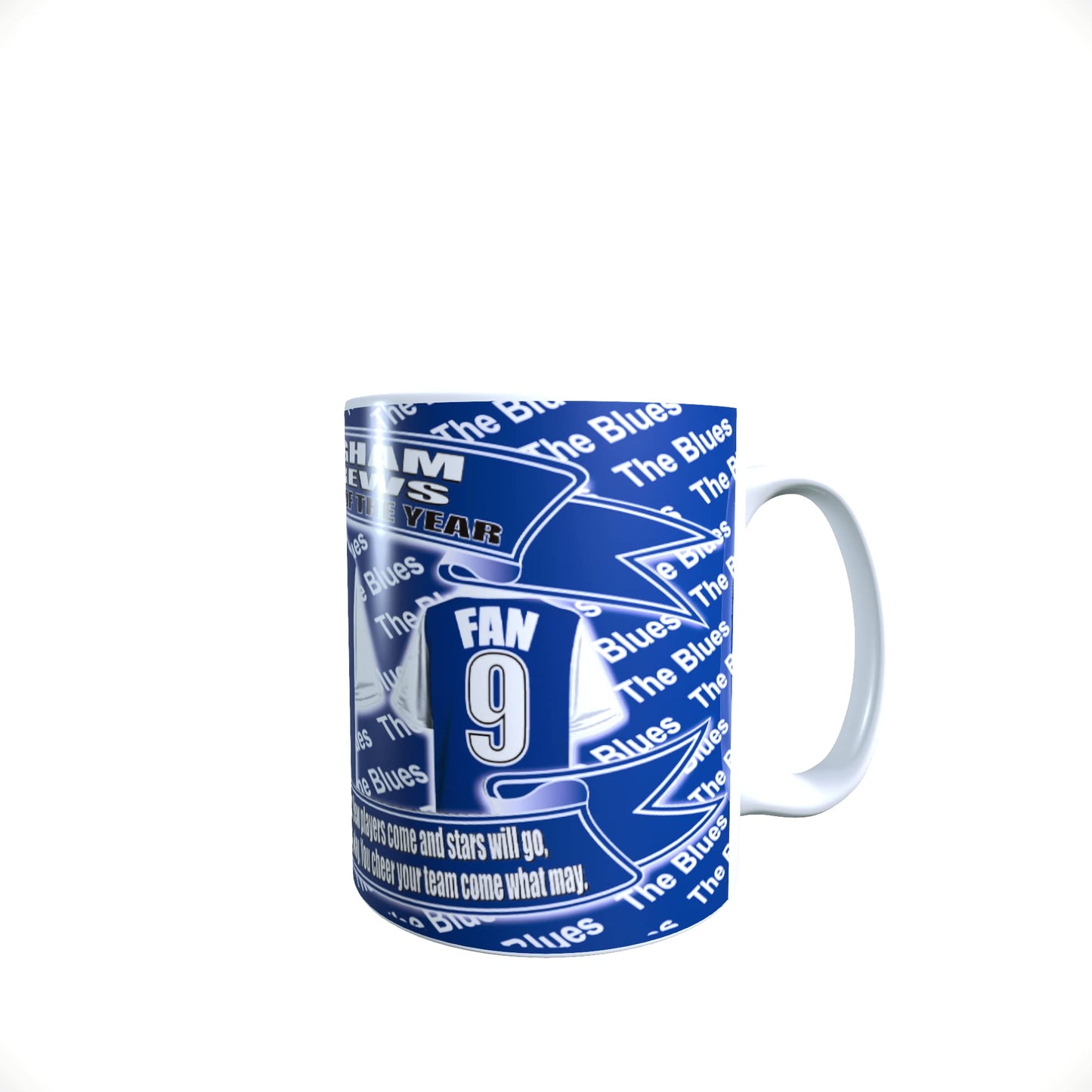 Birmingham Football Team Shirt Ceramic Mug Gift with Chocolate Footballs