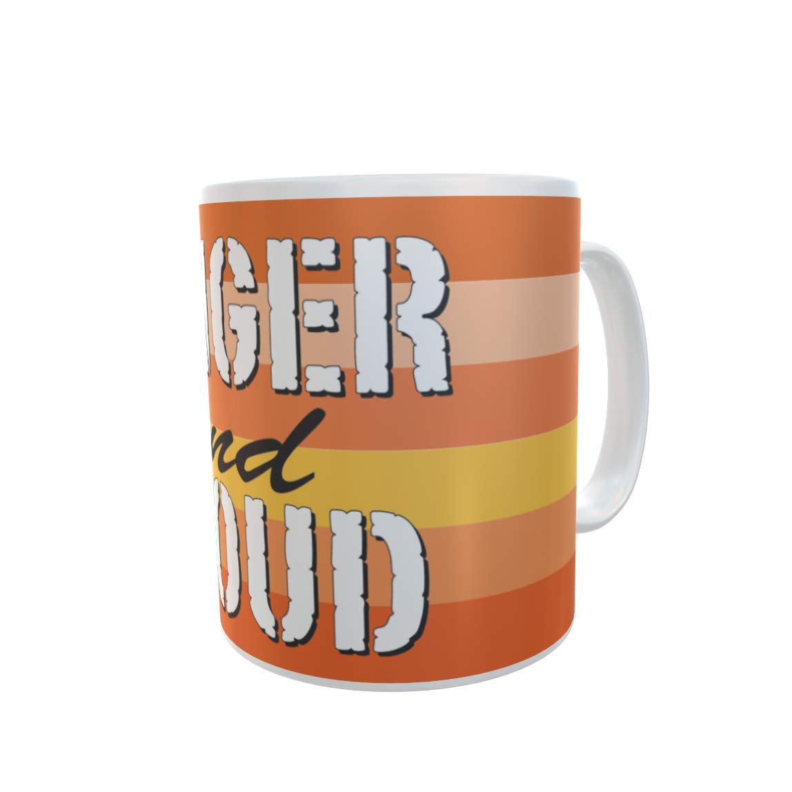Ginger and Proud Rainbow Stripe Ceramic Gift Mug