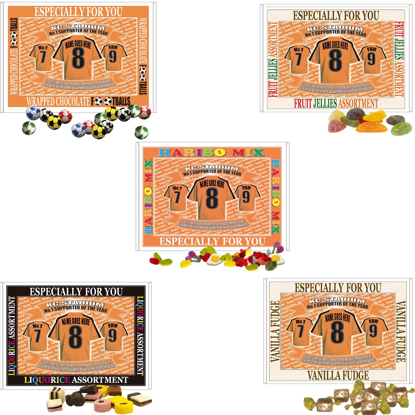 Hull Football Shirt Personalised Gift Boxed Sweets