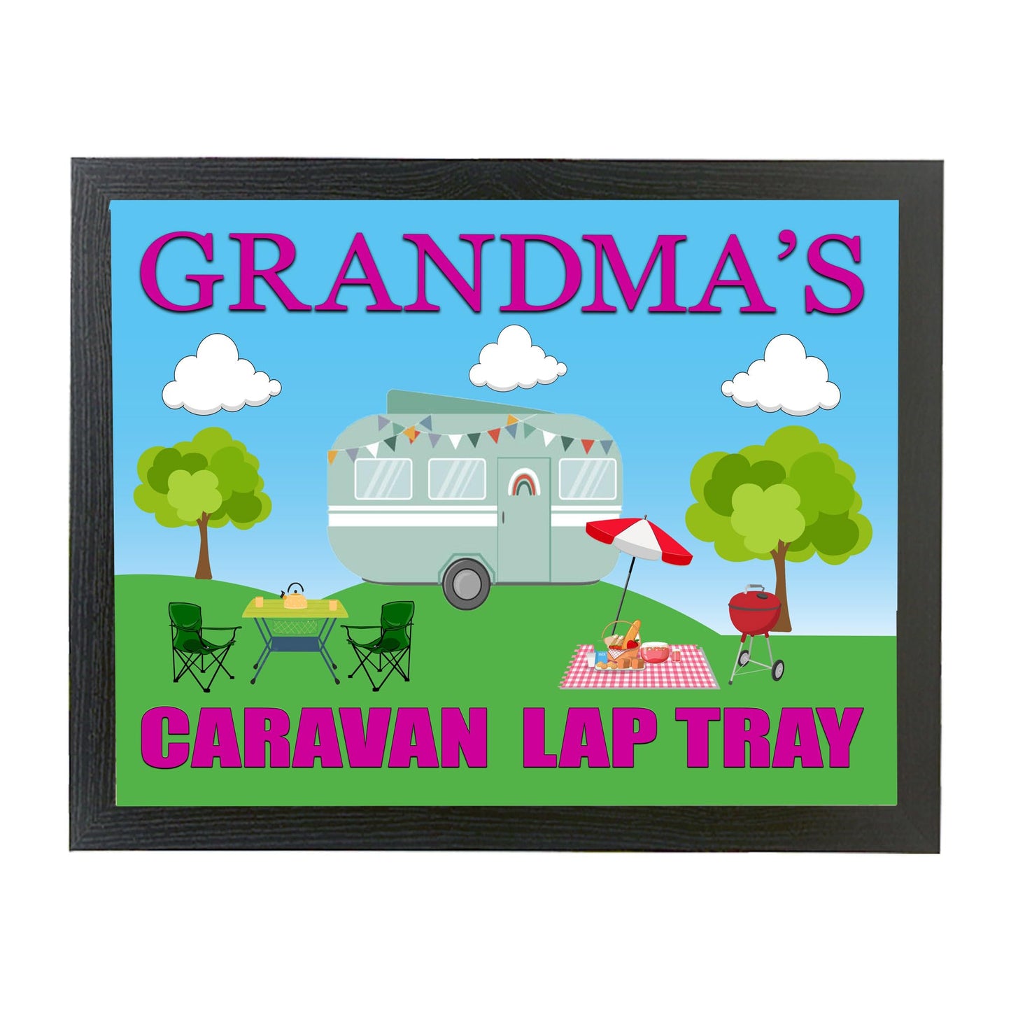Grandma's Caravan Cushioned Lap Tray Gift Present
