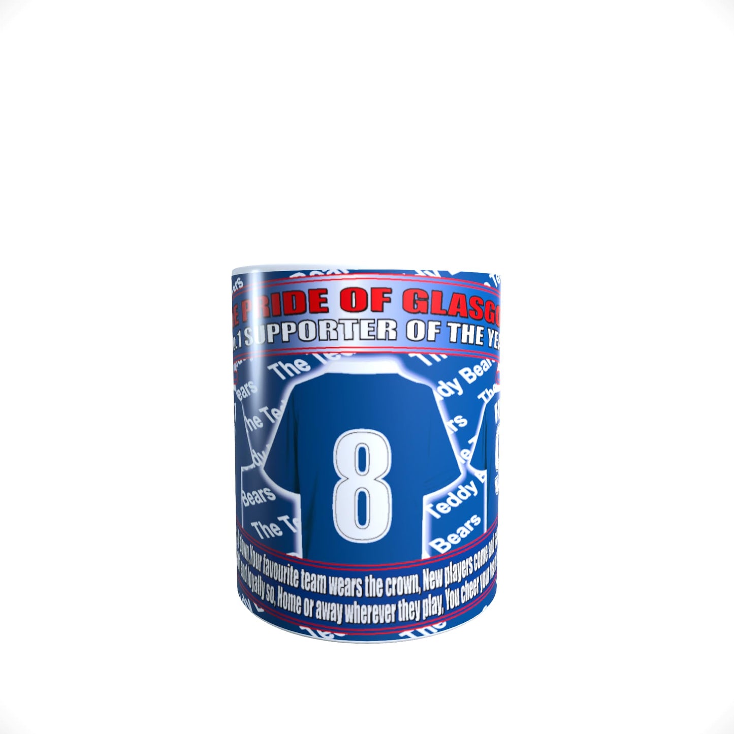 Glasgow The Teddy Bears Football Club Shirt Lap Tray And Mug Gift Set