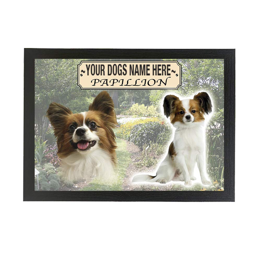 Papillon Personalised Dog Breed Gift Lap Tray