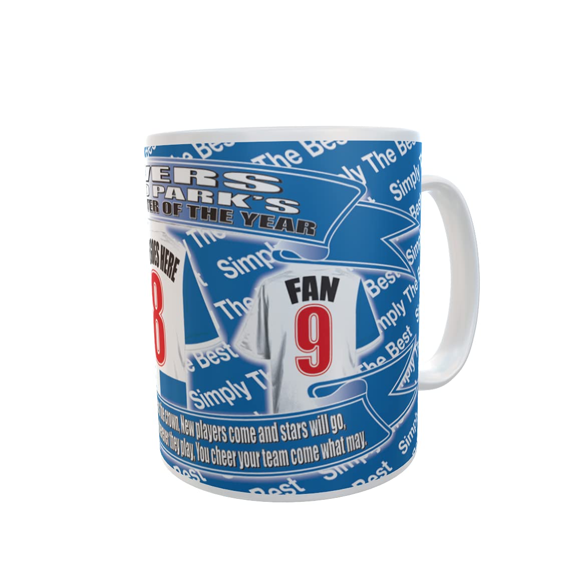 Blackburn Football Team Shirt Ceramic Mug Personalised Gift