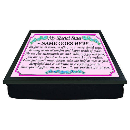 My Special Sister personalised lap tray gift