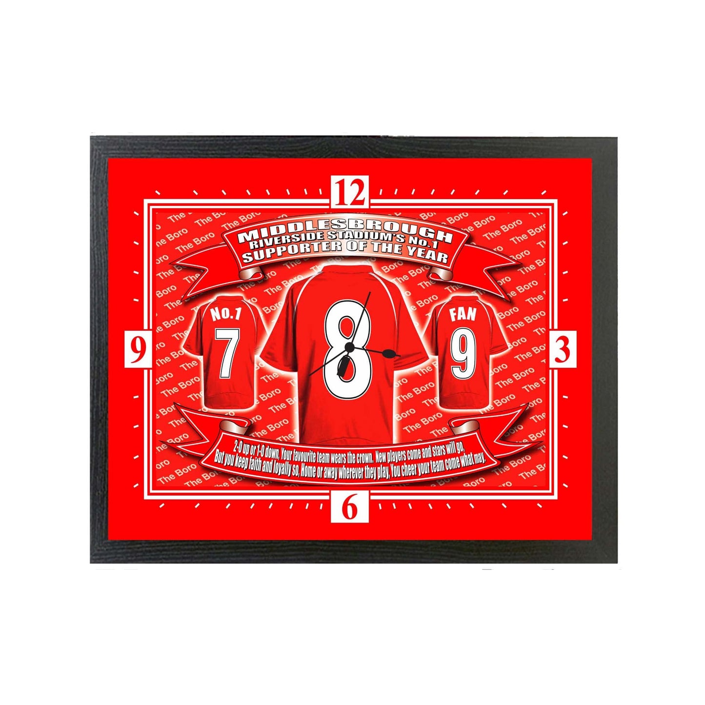 Middlesbrough Football Shirt Clock Gift Present