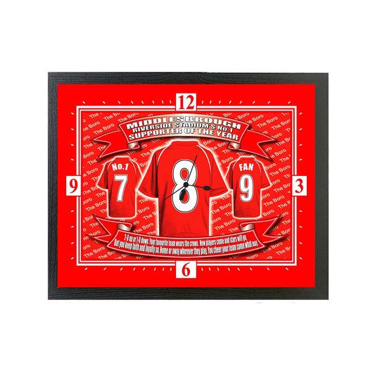 Middlesbrough Football Shirt Clock Gift Present