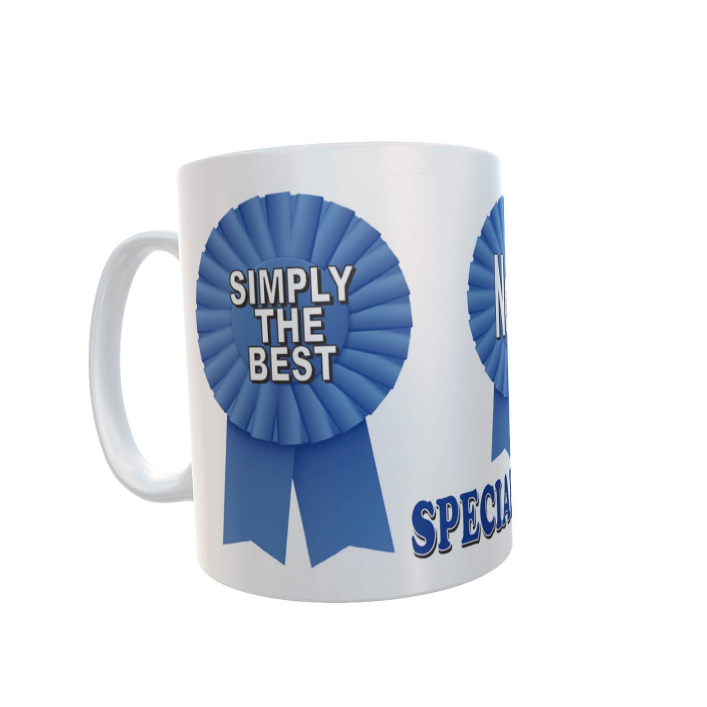 Simply The Best Special Friend Ceramic Rosette Gift Mug (Male)