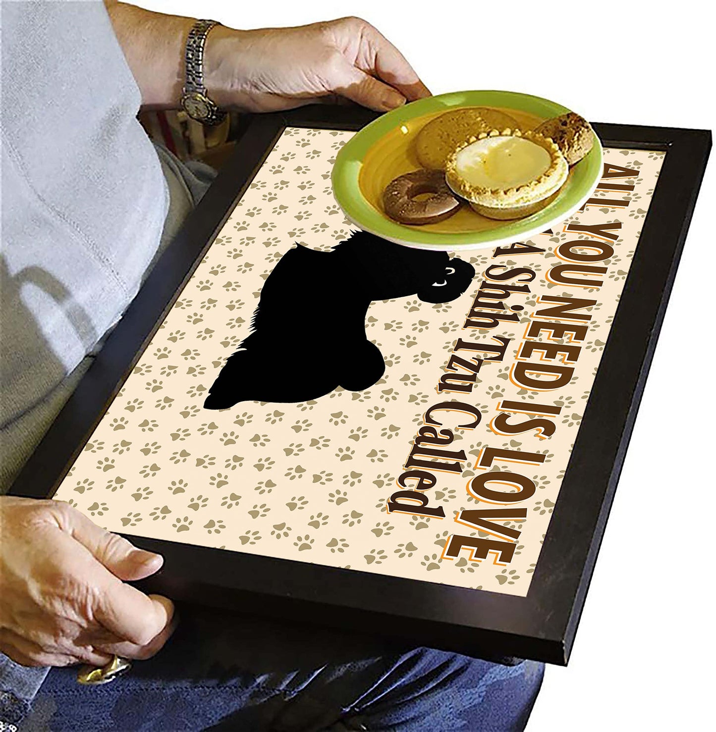 All You Need Is Love Shih Tzu Personalised Dog Breed Cushion Lap Tray Bean Bag Gift