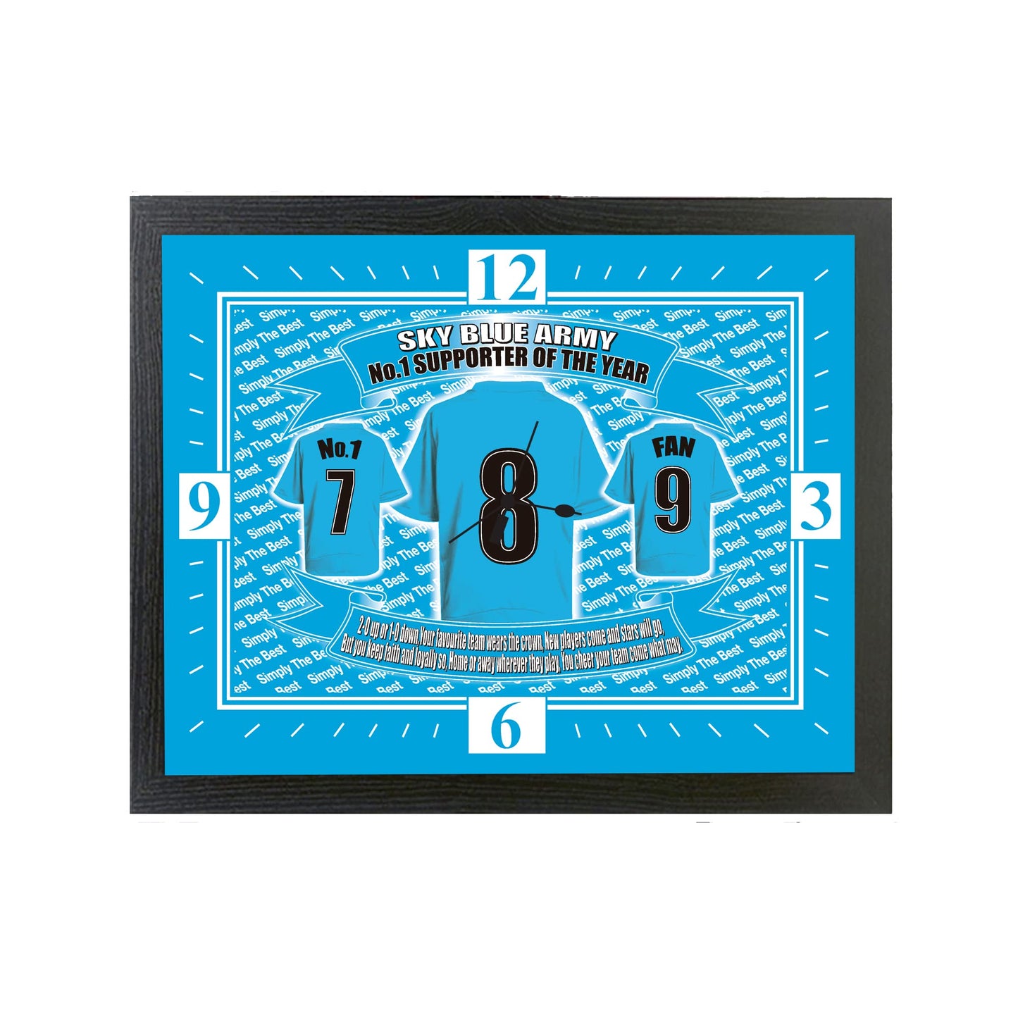 Coventry Football Shirt Clock Gift Present