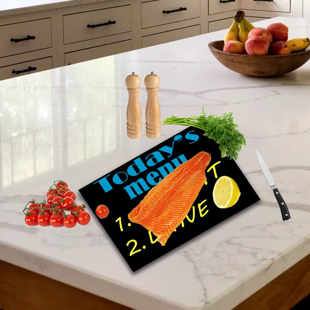 Take It Leave It Fun Cooking Toughened Glass Heat Resistant Worktop Saver Cutting and Chopping Board Gift