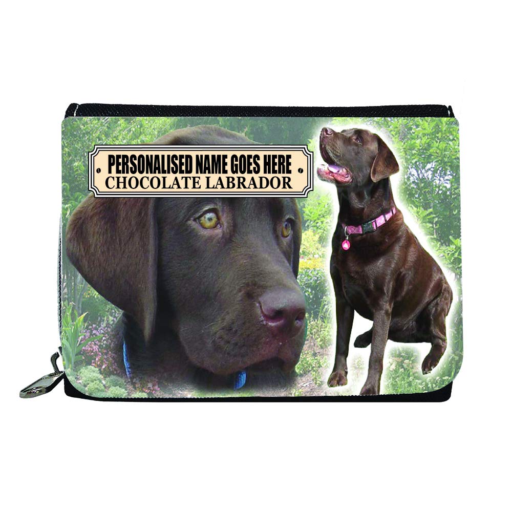Chocolate Labrador Retriever Personalised Dog Breed Gift Purse