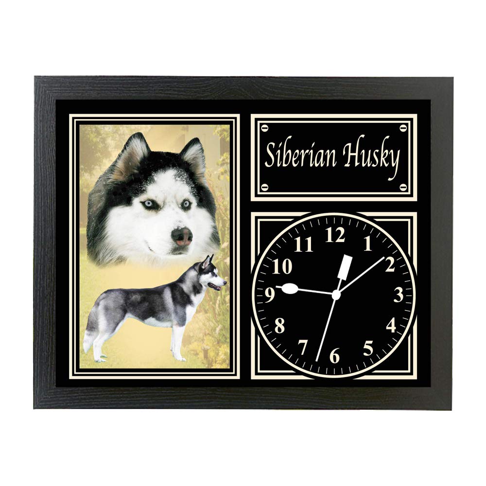 Siberian Husky Dog Breed Gift Clock