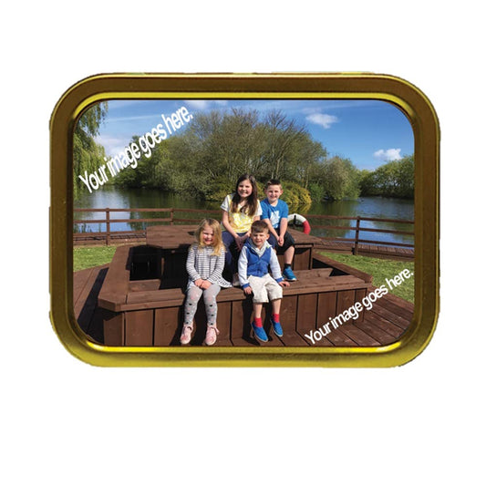 Unique Personalised Photo Tobacco Tin with Smoking Products, Your Image/Photo on The tin - Family, Pets, Cars etc