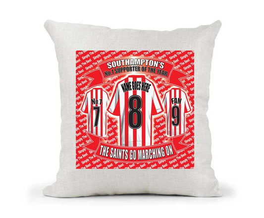 Southampton Personalised Football Country Canvas Style Cushion Cover Gift