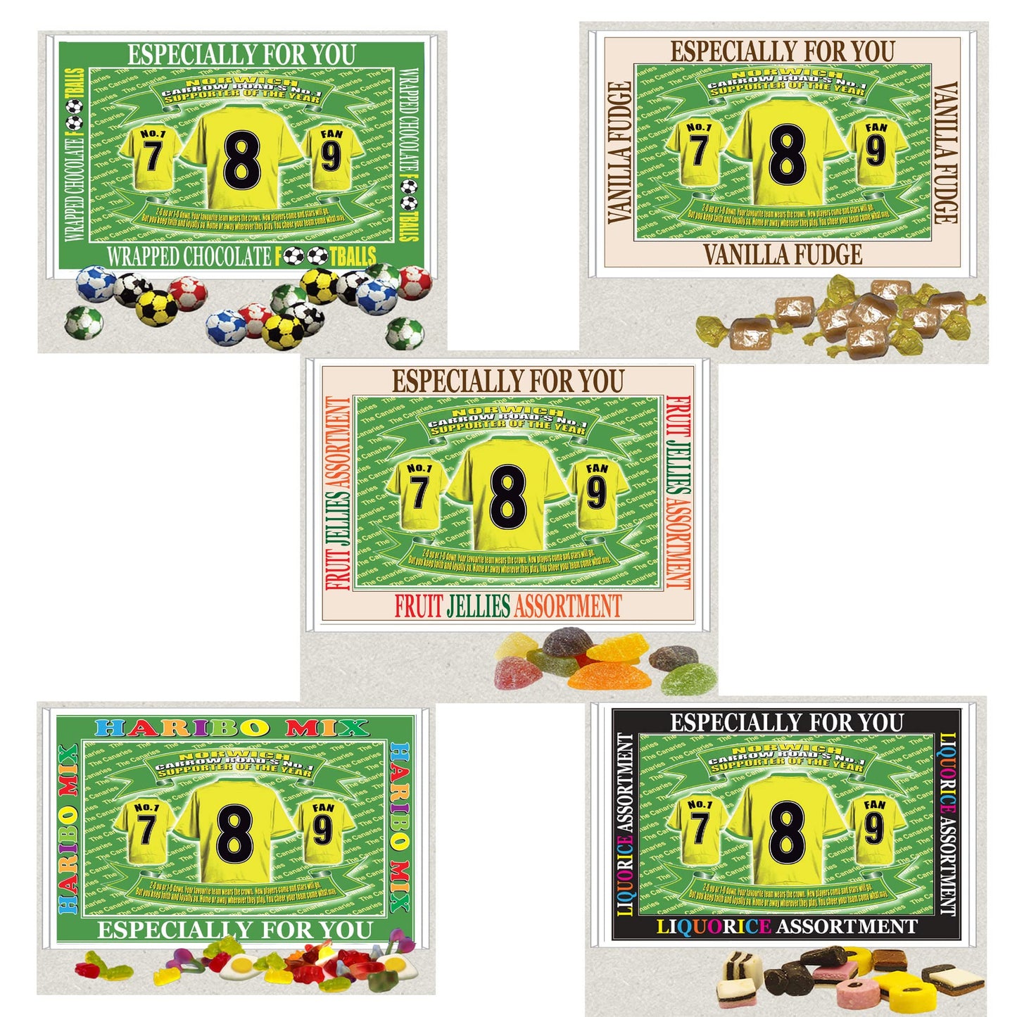 Norwich Football Shirt Gift Boxed Sweets