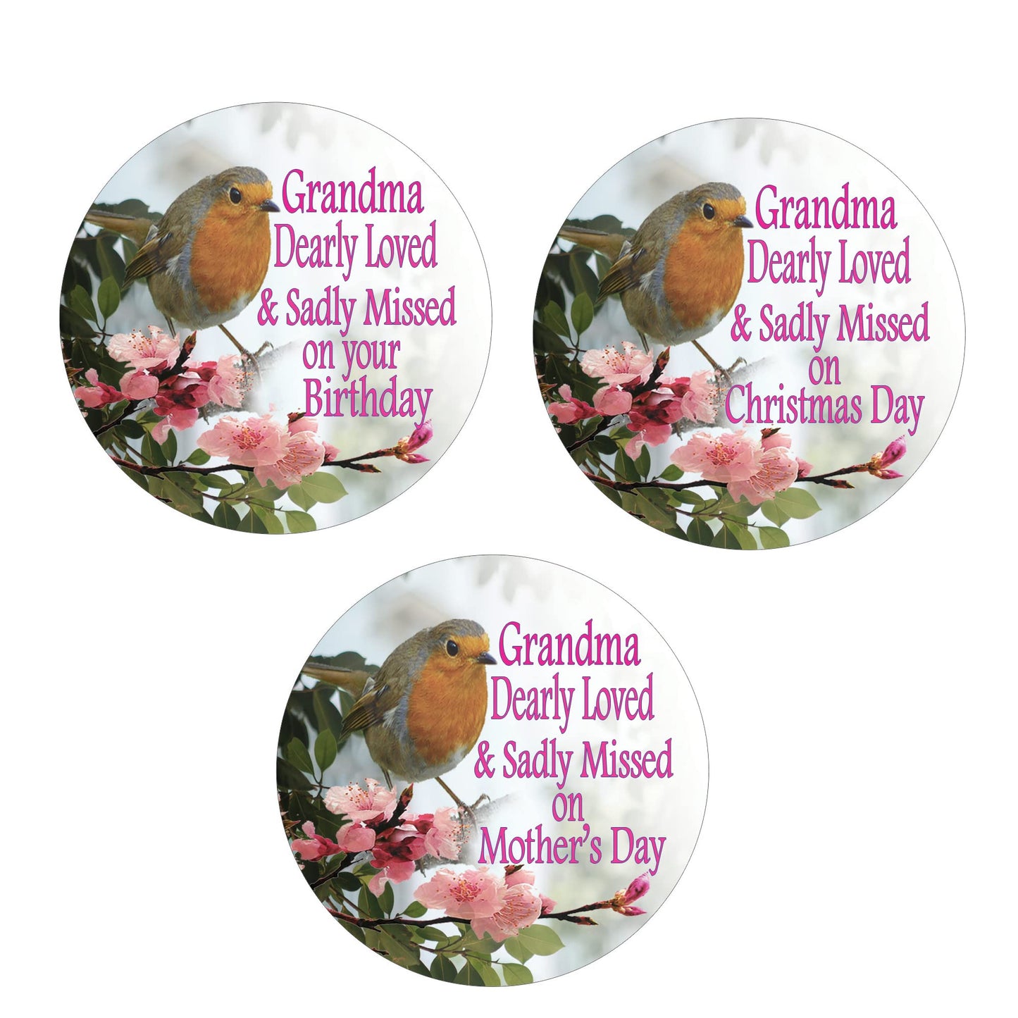 Robin Remembrance Mum- Mom - Mummy - Daughter - Grandma - Nanny - Nanna - Sister - Auntie Memorial Ceramic Hanging Decoration For Any Occasion - Mother’s Day - Birthday - Christmas