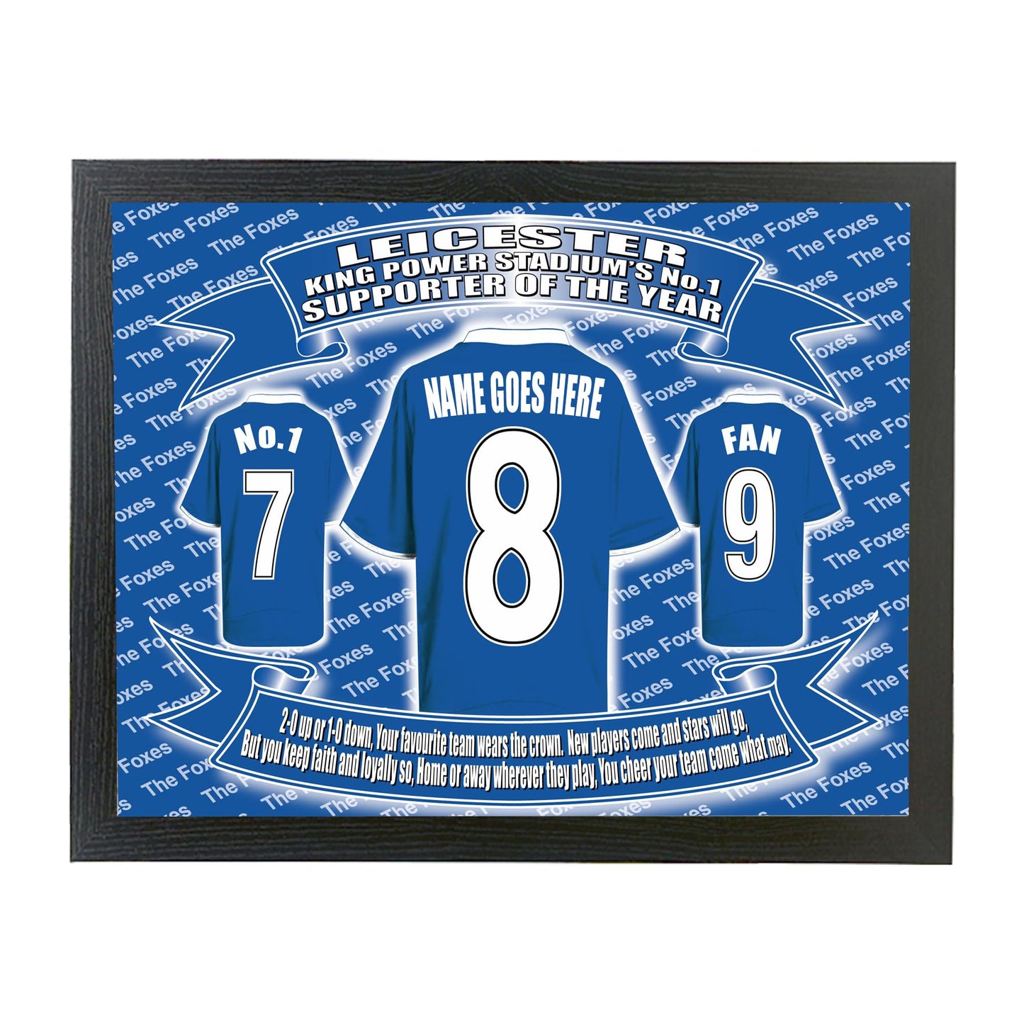 Leicester Football Shirt Personalised Picture Gift