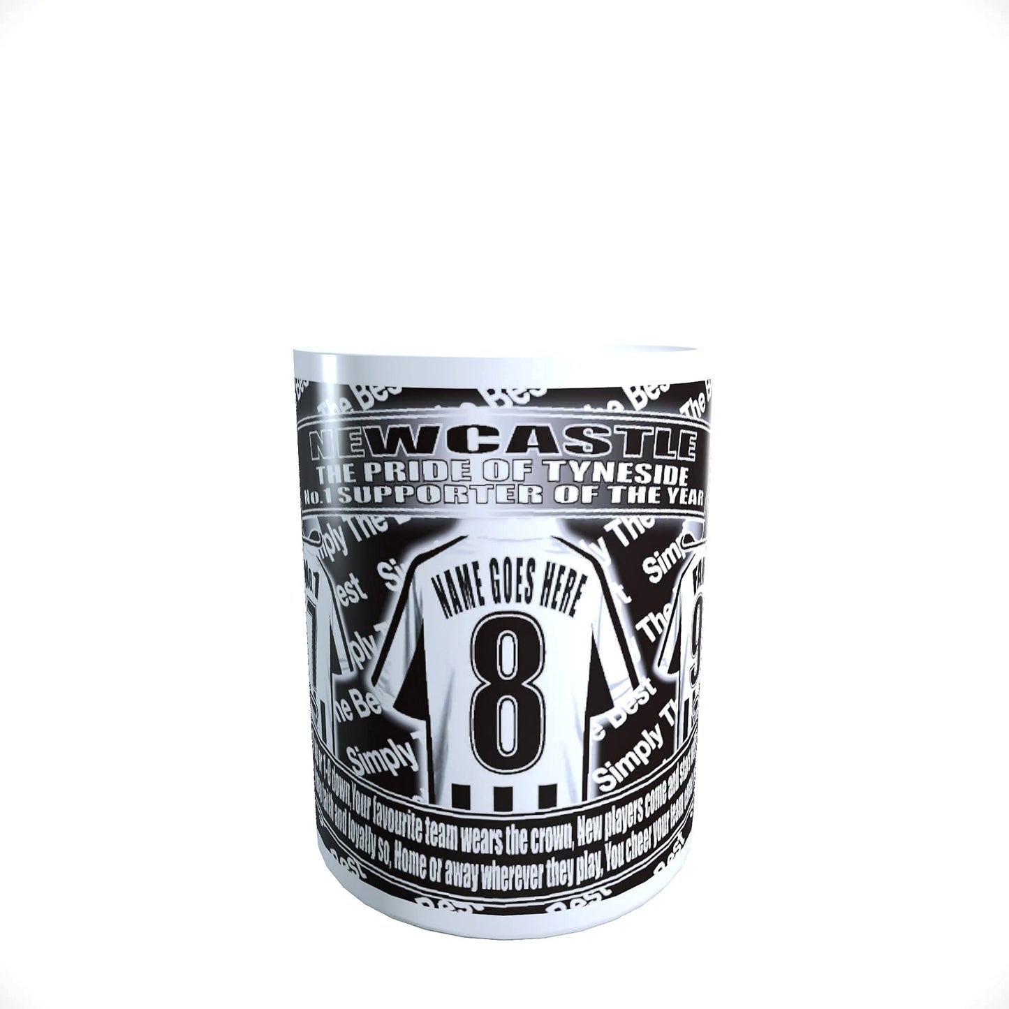Newcastle Football Shirt Personalised Ceramic Money Box Gift