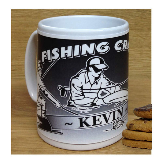 Fishing Crazy Personalised Sports and Hobby Gift Mug