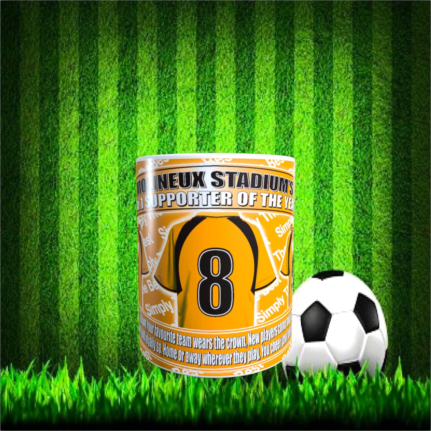 Wolves Football Team Shirt Mug Gift with Chocolate Footballs
