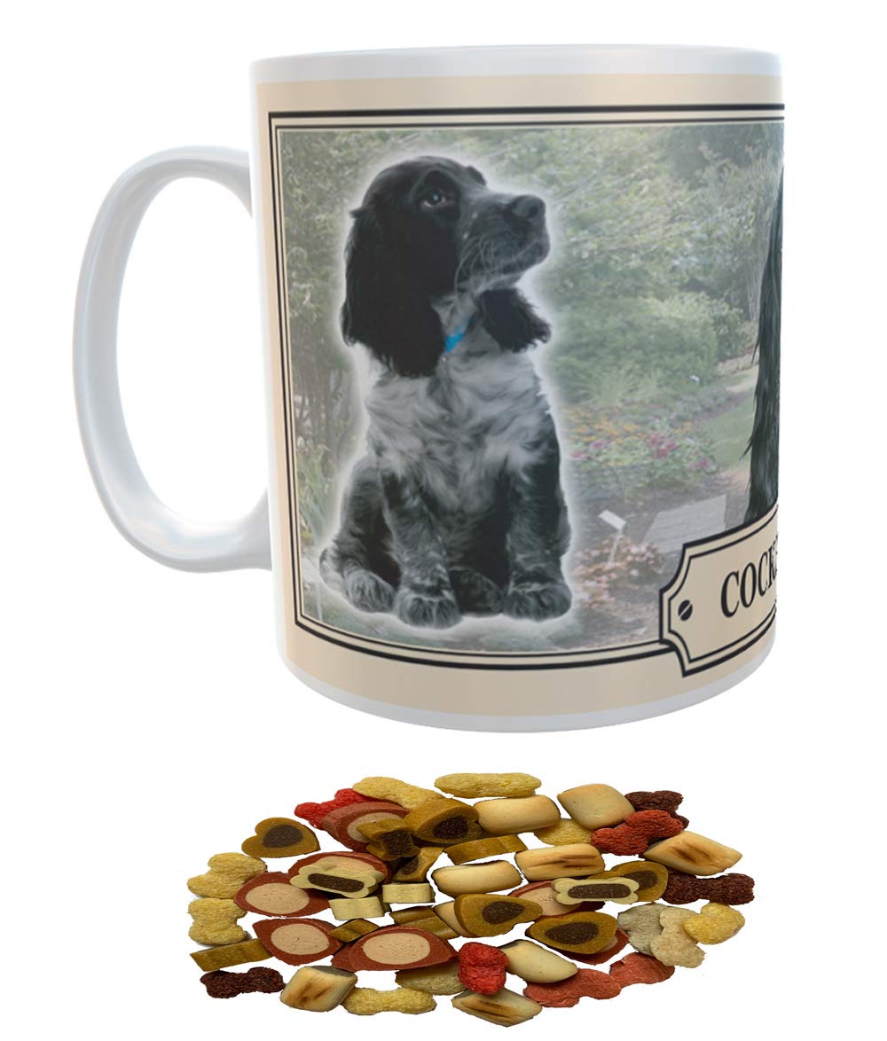 Cocker Spaniel Dog Breed Gift Mug with Treats