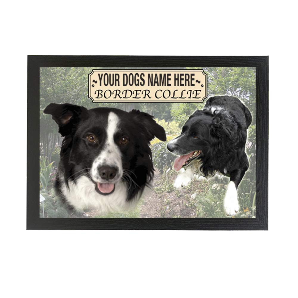 Border Collie Personalised Dog Breed Gift Lap Tray