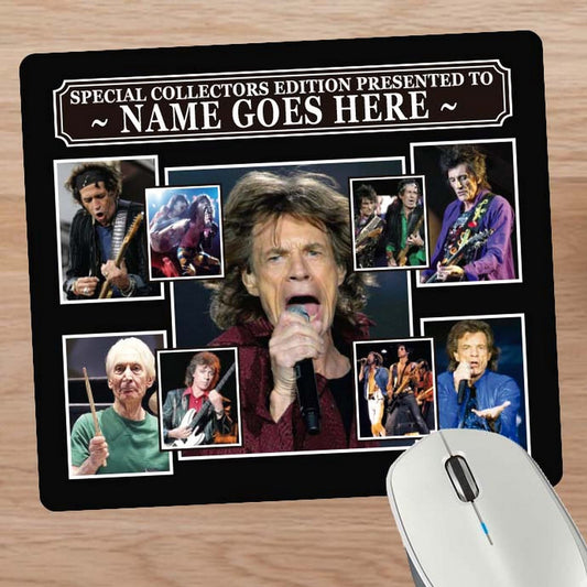 The Rolling Stones Personalised Icon Mouse Mat Gift