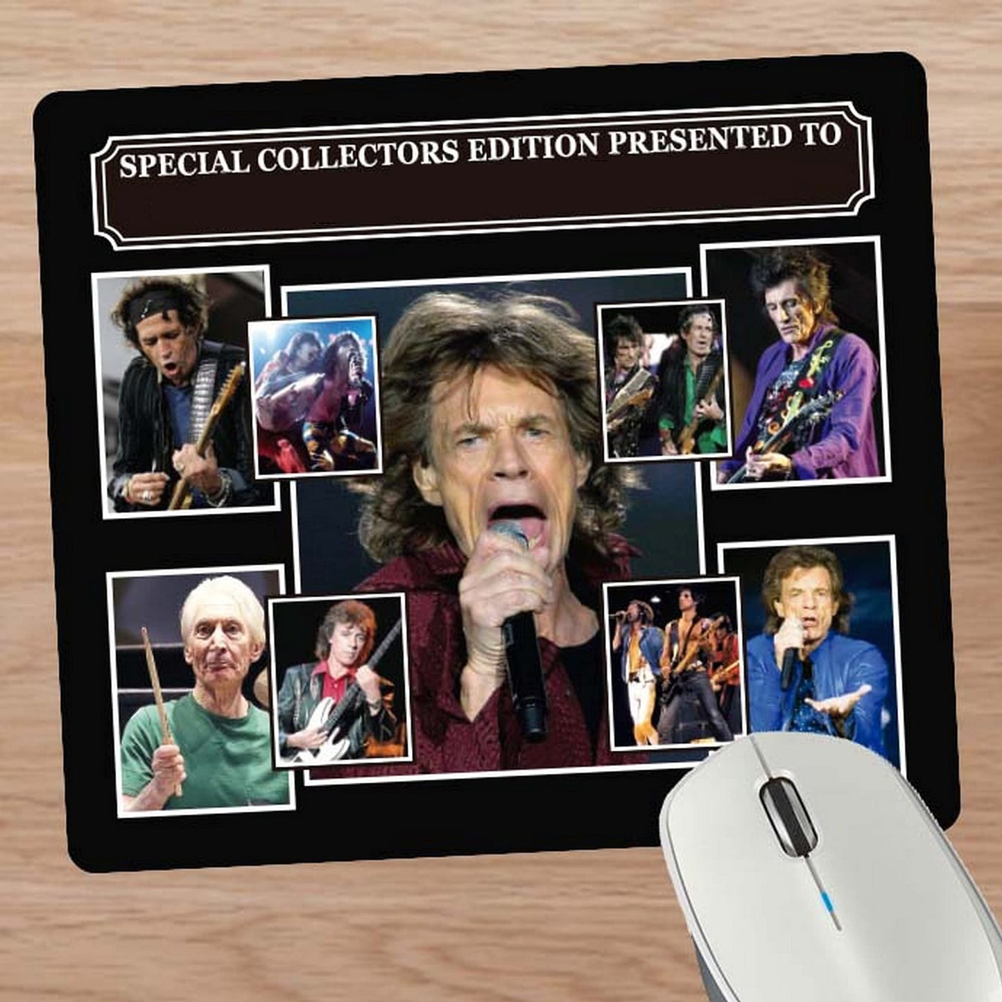 The Rolling Stones Personalised Icon Mouse Mat Gift