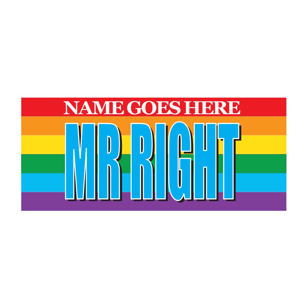 Mr Right Gay Pride Personalised Gift Mug