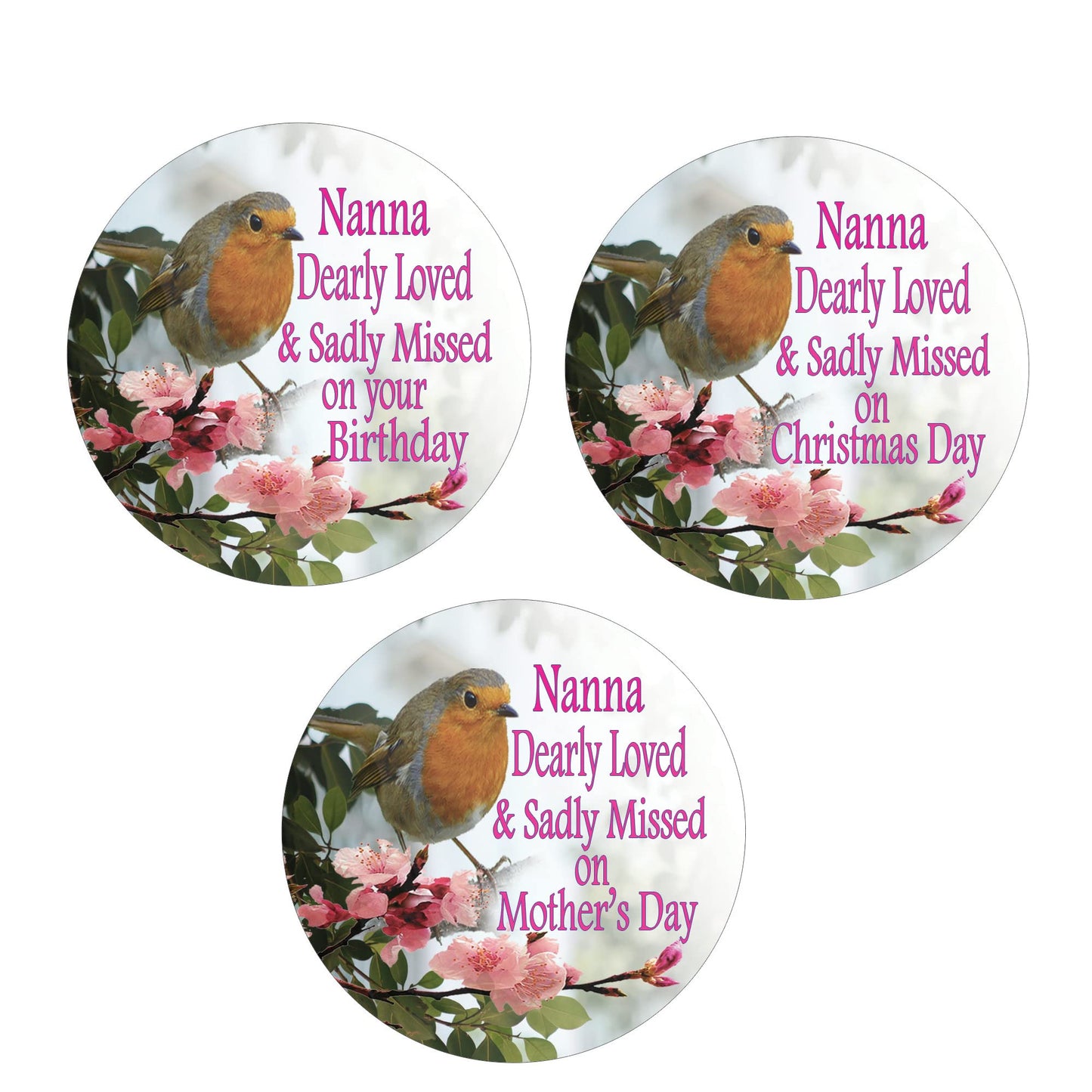 Robin Remembrance Mum- Mom - Mummy - Daughter - Grandma - Nanny - Nanna - Sister - Auntie Memorial Ceramic Hanging Decoration For Any Occasion - Mother’s Day - Birthday - Christmas