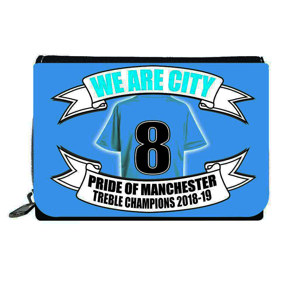 Manchester Blues Personalised Football Shirt Purse Gift Present