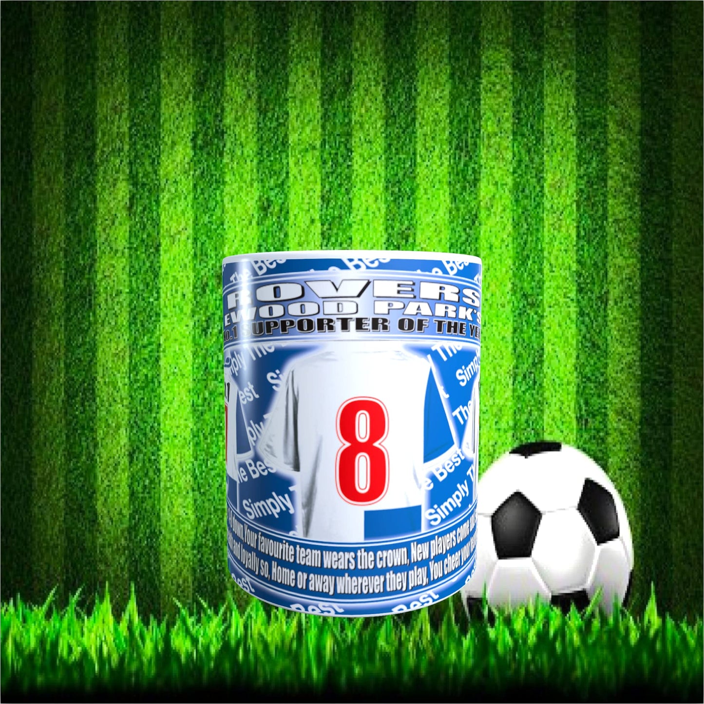 Blackburn Football Team Shirt Mug Gift with Chocolate Footballs
