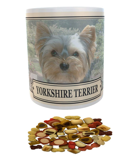 Yorkshire Terrier Dog Breed Gift Mug with Treats