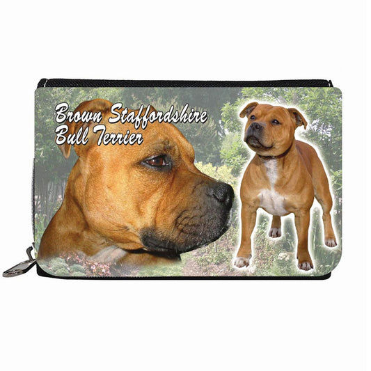 Brown Staffy Staffordshire Bull Terrier Dog Breed Gift Purse