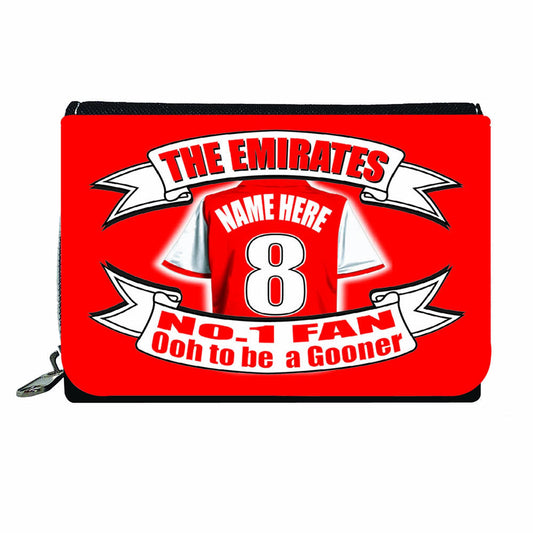 Arsenal Football Team Shirt Personalised Purse Gift Present