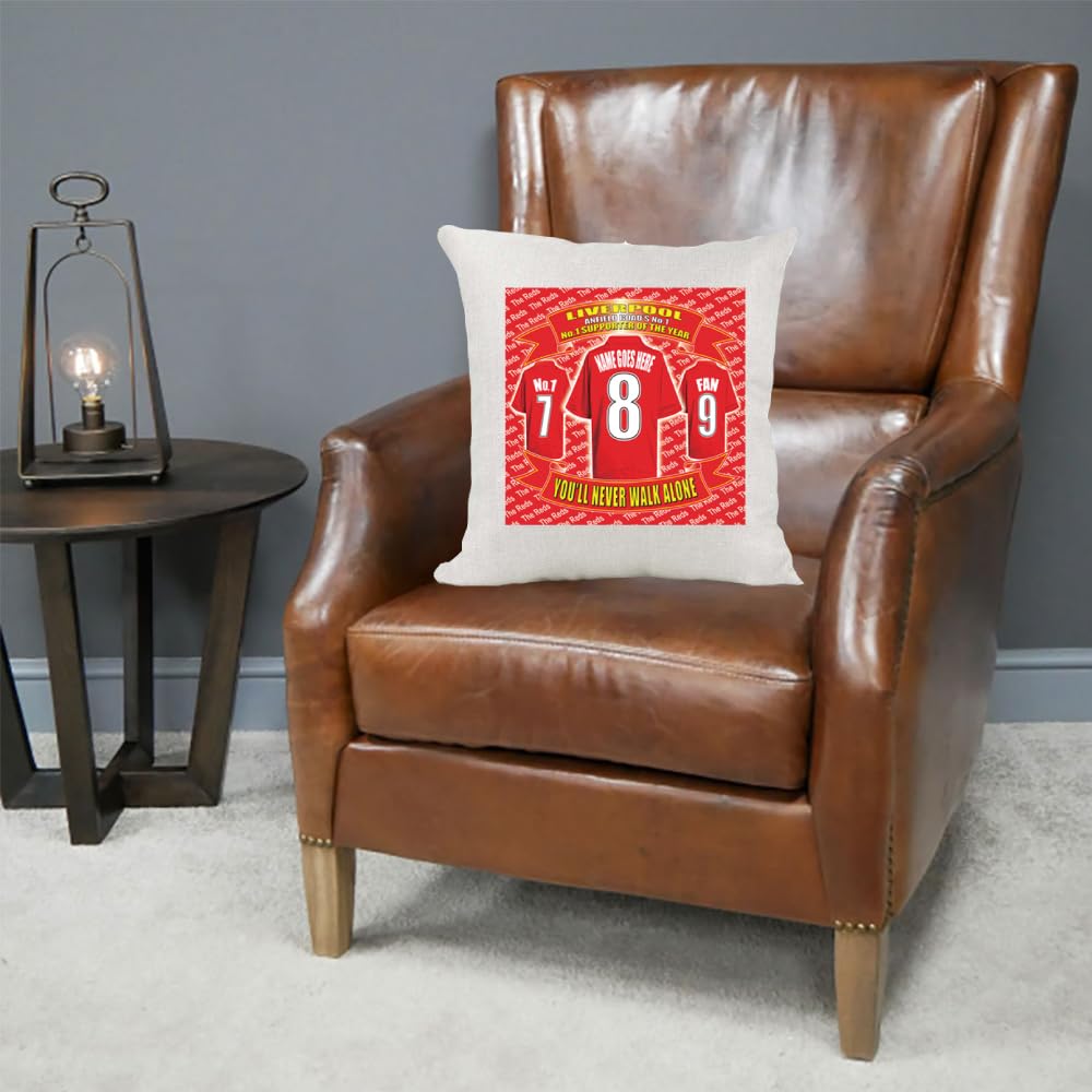 L.pool Personalised Anfield Reds Football Country Canvas Style Cushion Cover Gift Team-Liverpool