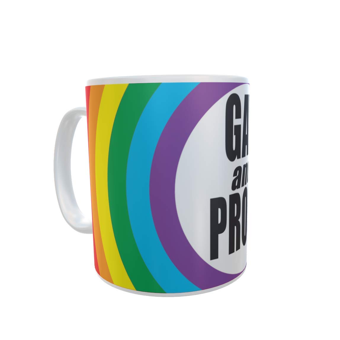 Gay and Proud Rainbow Ceramic Gift Mug