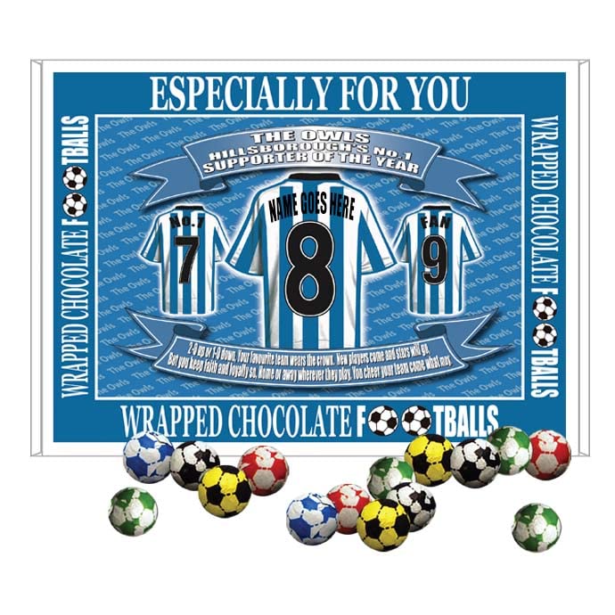 Sheff Wed Personalised Football Shirt Gift Boxed Sweets