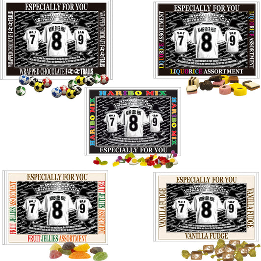 Swansea Football Shirt Personalised Gift Boxed Sweets Variety