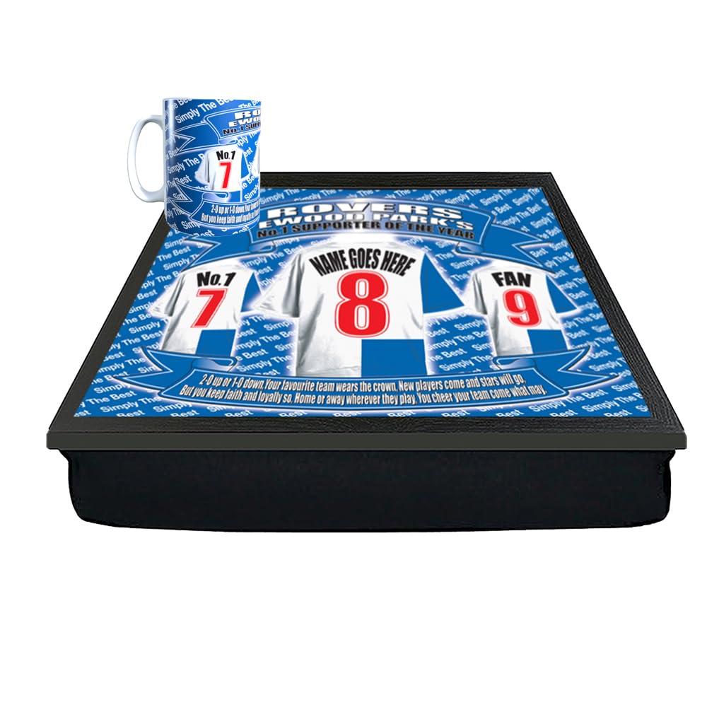 Black(burn) Personalised Football Shirt Lap Tray And Mug Gift Set