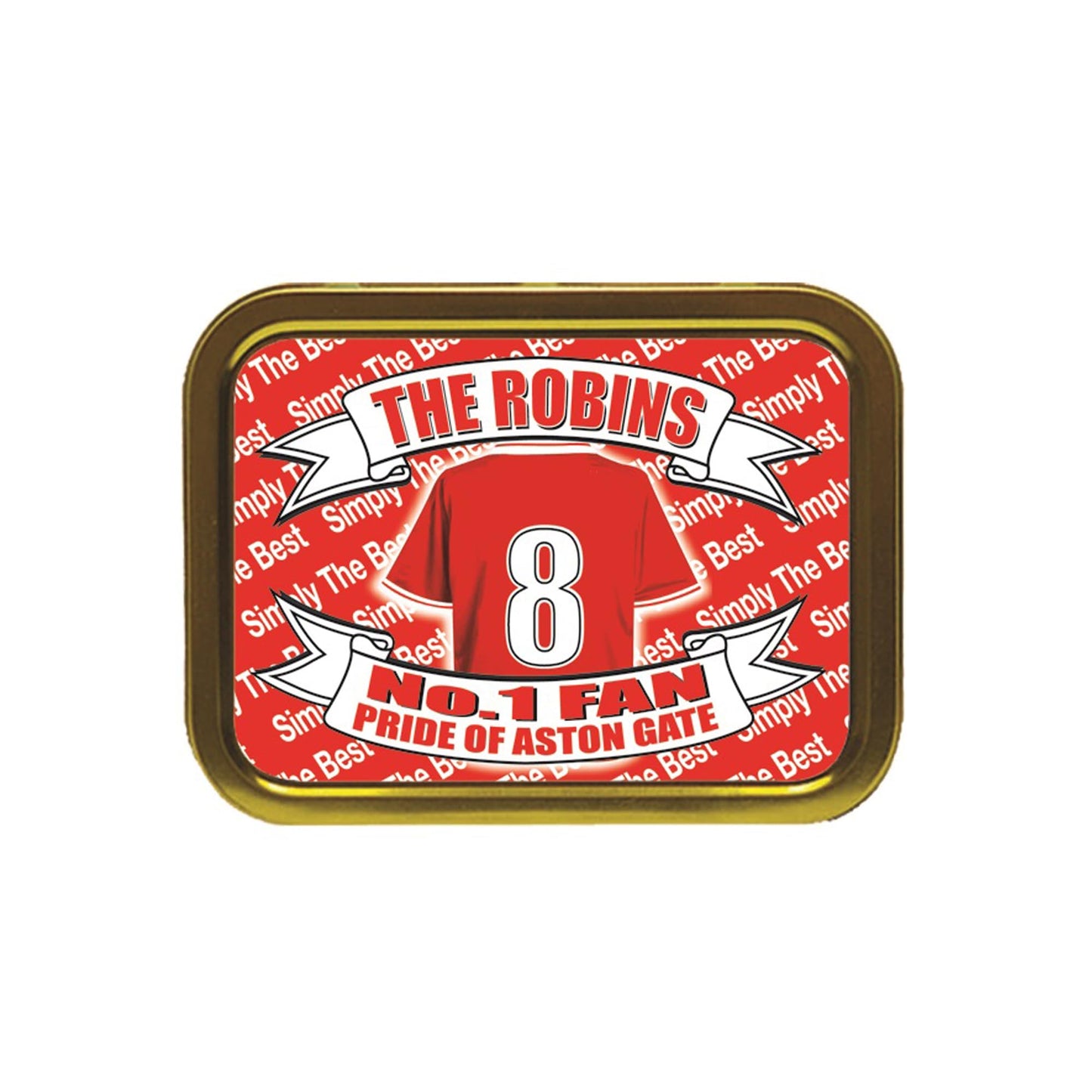 Bristol City Football Shirt Personalised Tobacco Storage Tin & Products