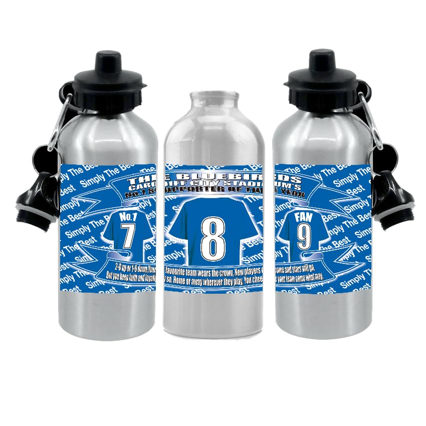 Blue Birds Car(diff) Football Shirt Silver Aluminium Two Lid Unisex Water Bottle Gift