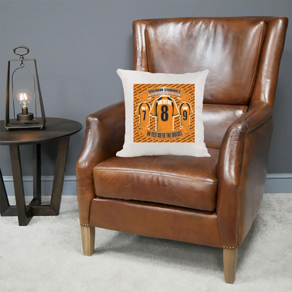 Wolves Personalised Football Cushion Cover Gift